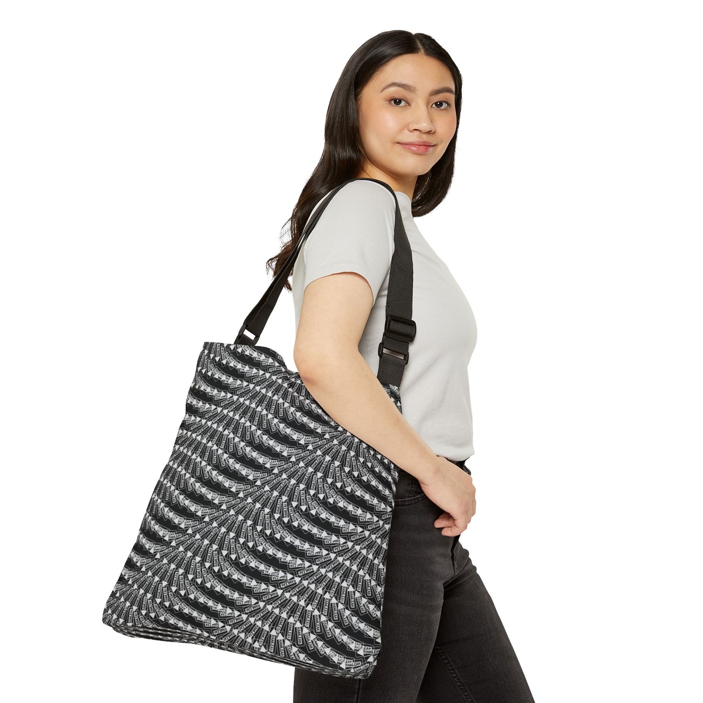 Ramleak One Way Wave Adjustable Tote Bag