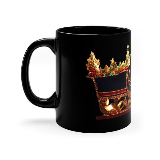 Ramleak Sleigh Queen Black Coffee Mug, 11oz