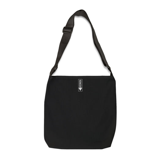 Ramleak One Way Black Adjustable Tote Bag