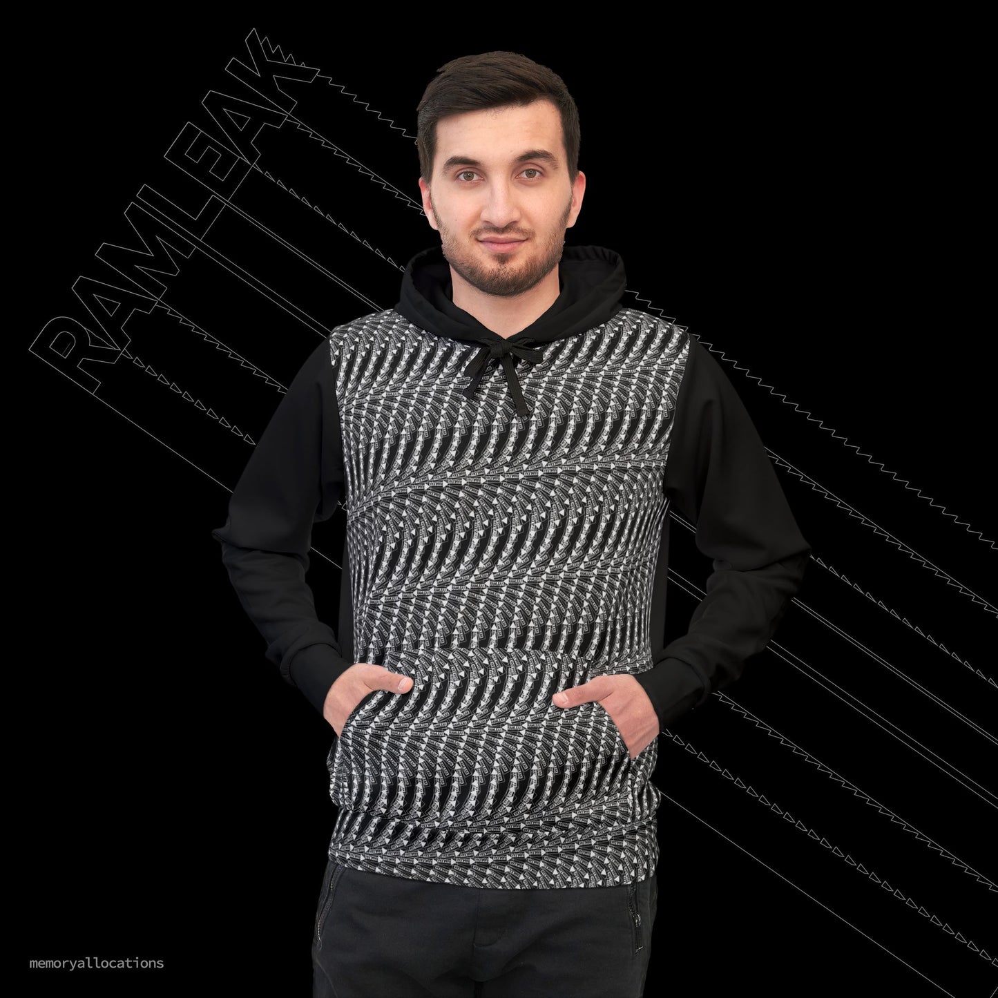 Ramleak One Way MA Black Sleeves Hoodie