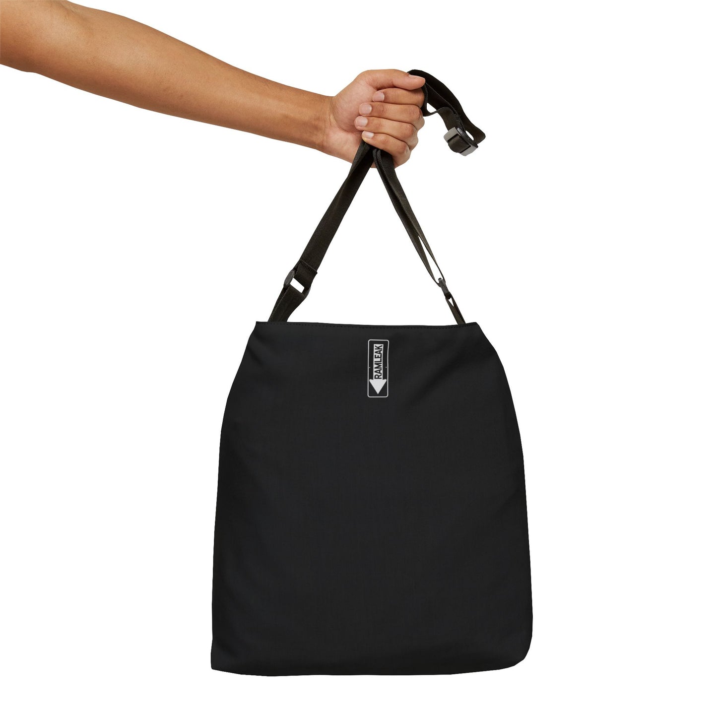 Ramleak One Way Black Adjustable Tote Bag