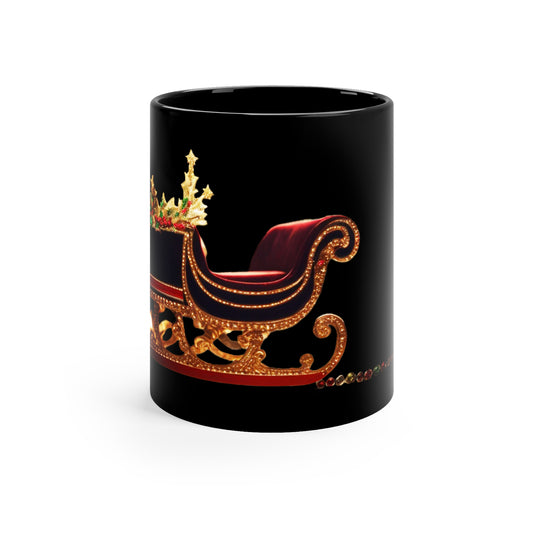 Ramleak Sleigh Queen Black Coffee Mug, 11oz